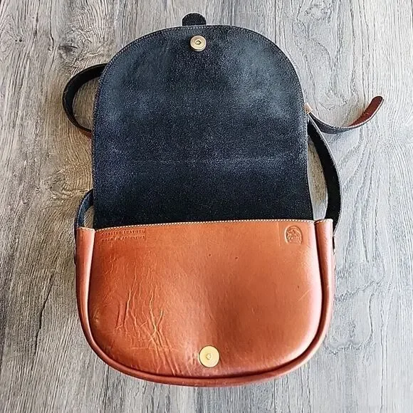 Brown Genuine Leather Equestrian Shoulder Bag Equestrian Gear made in Argentina - Picture 4 of 8